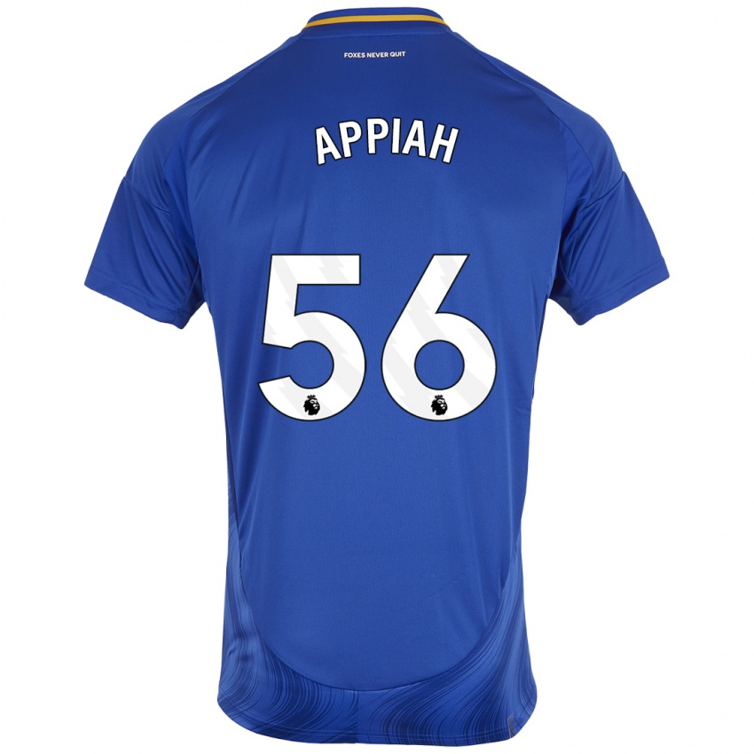 Børn Paul Appiah #56 Blå Hvid Hjemmebane Spillertrøjer 2024/25 Trøje T-Shirt