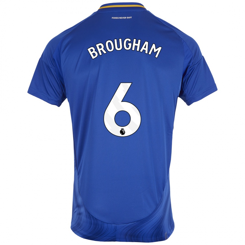 Børn Georgia Brougham #6 Blå Hvid Hjemmebane Spillertrøjer 2024/25 Trøje T-Shirt