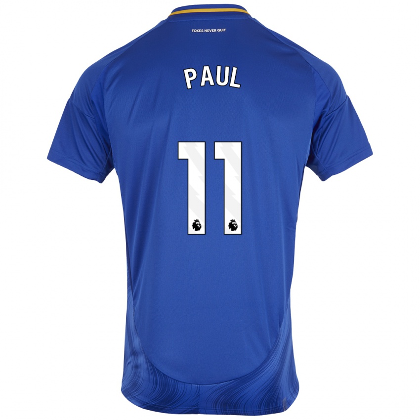 Børn Lachante Paul #11 Blå Hvid Hjemmebane Spillertrøjer 2024/25 Trøje T-Shirt