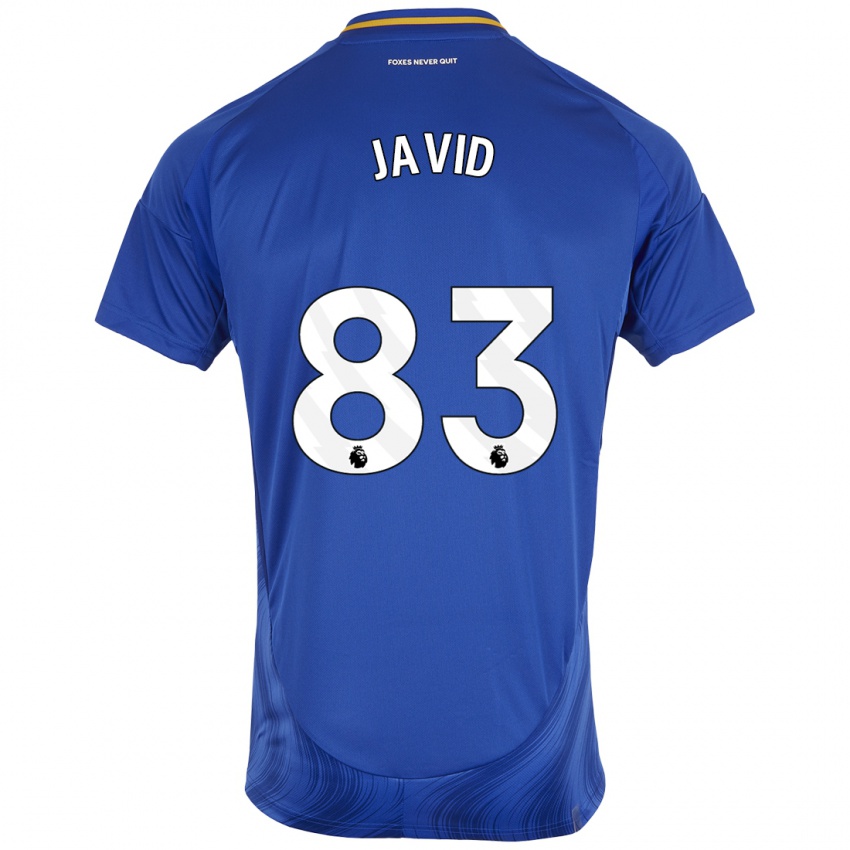 Børn Abdullah Javid #83 Blå Hvid Hjemmebane Spillertrøjer 2024/25 Trøje T-Shirt