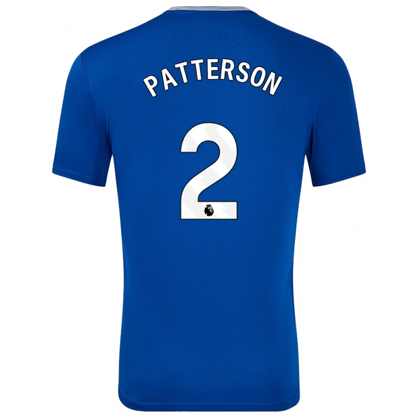 Børn Nathan Patterson #2 Blå Med Hjemmebane Spillertrøjer 2024/25 Trøje T-Shirt