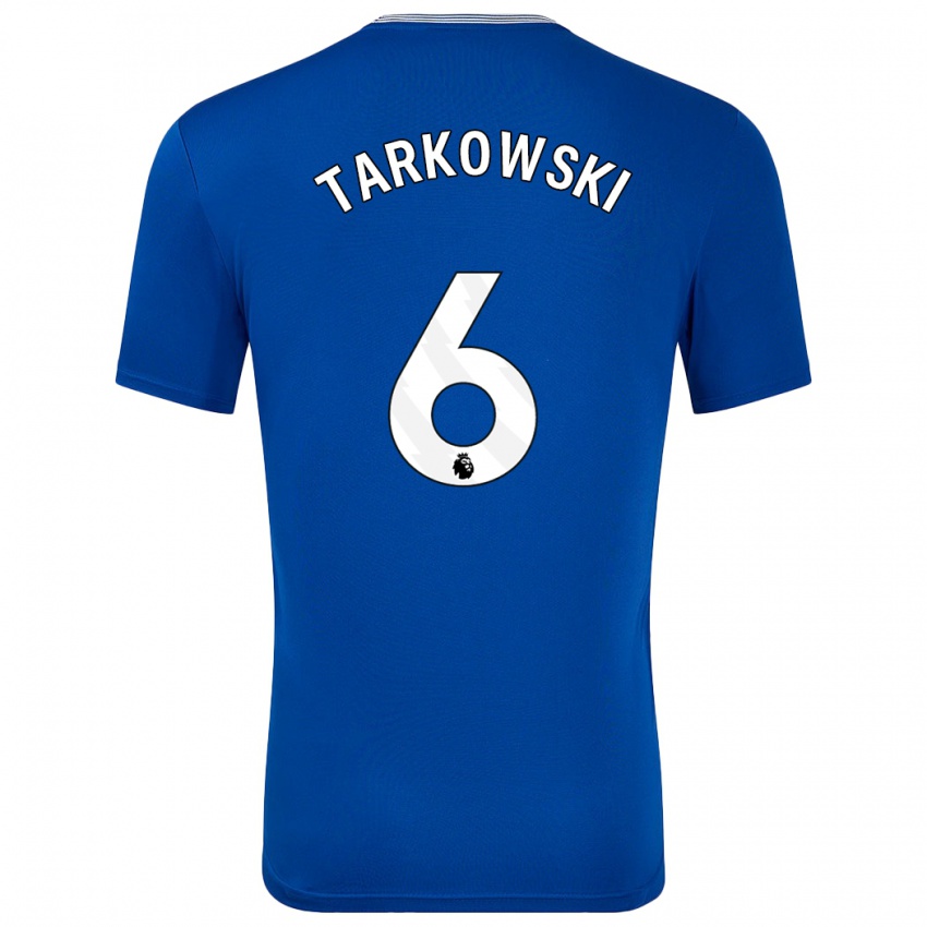 Børn James Tarkowski #6 Blå Med Hjemmebane Spillertrøjer 2024/25 Trøje T-Shirt