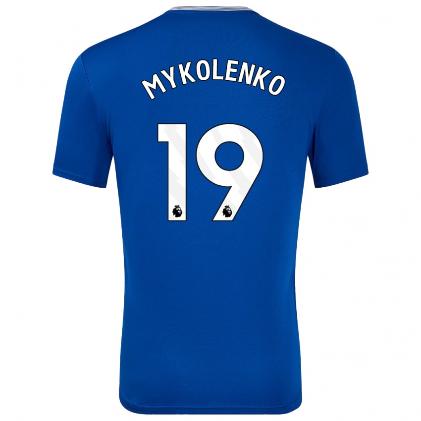 Børn Vitaliy Mykolenko #19 Blå Med Hjemmebane Spillertrøjer 2024/25 Trøje T-Shirt