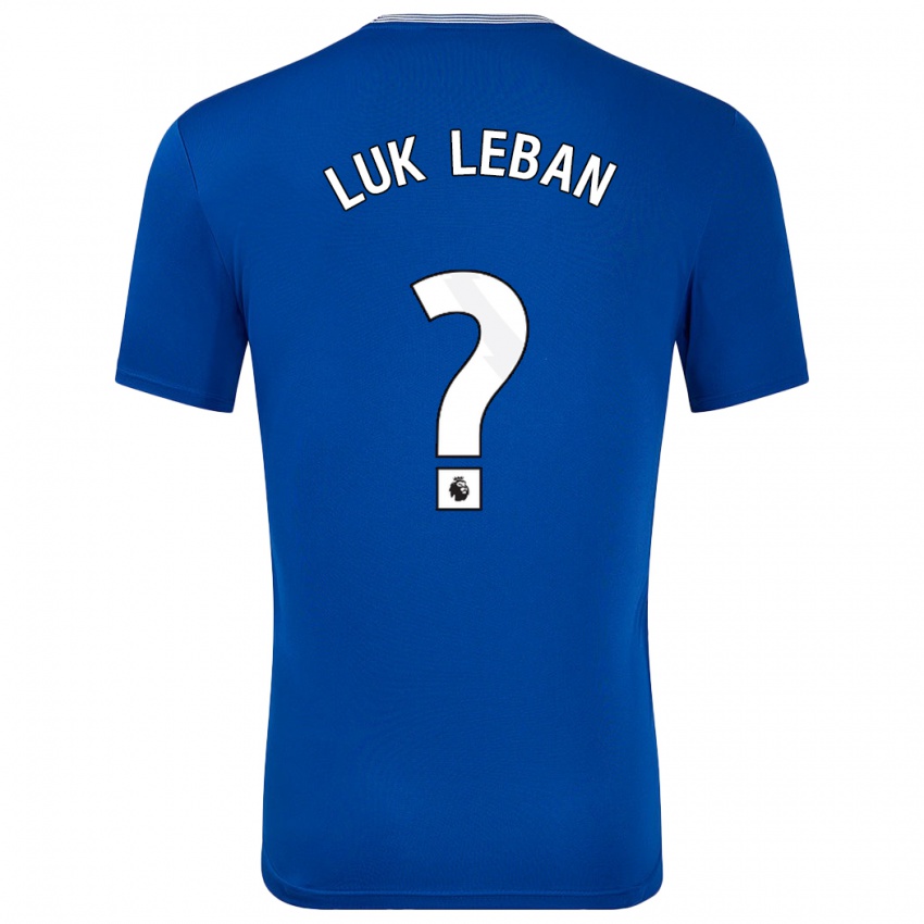 Børn Zan Luk Leban #0 Blå Med Hjemmebane Spillertrøjer 2024/25 Trøje T-Shirt