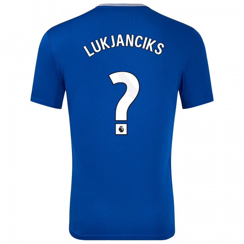 Børn Douglass Lukjanciks #0 Blå Med Hjemmebane Spillertrøjer 2024/25 Trøje T-Shirt