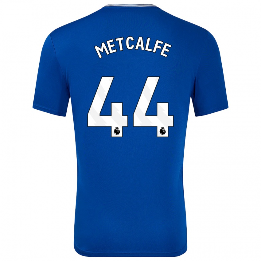 Børn Jenson Metcalfe #44 Blå Med Hjemmebane Spillertrøjer 2024/25 Trøje T-Shirt