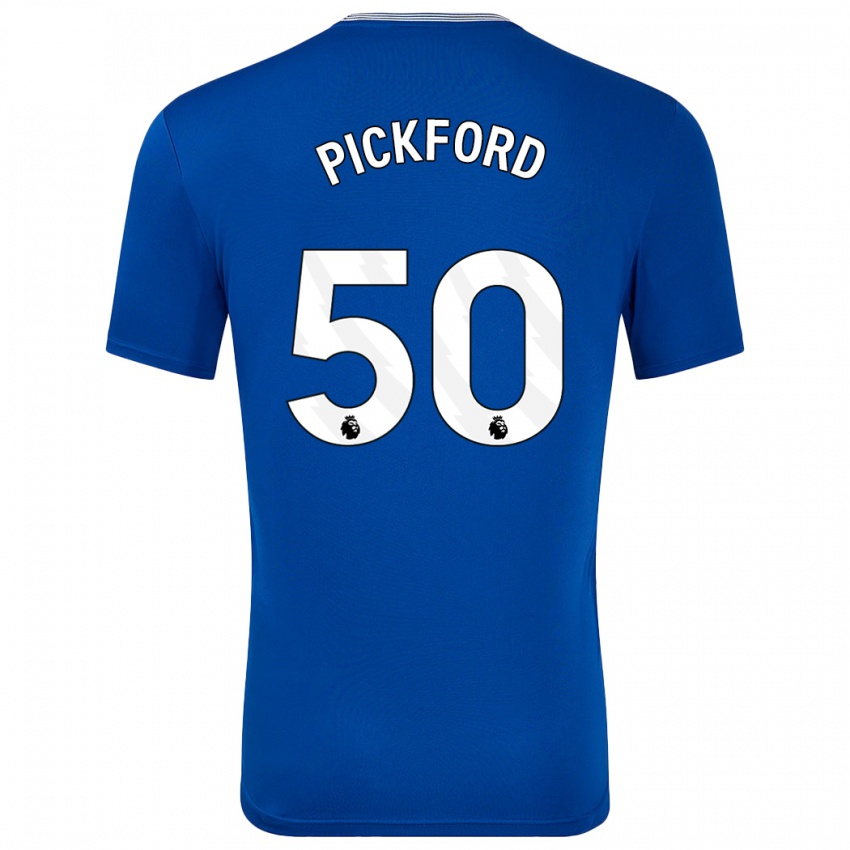 Børn George Pickford #50 Blå Med Hjemmebane Spillertrøjer 2024/25 Trøje T-Shirt