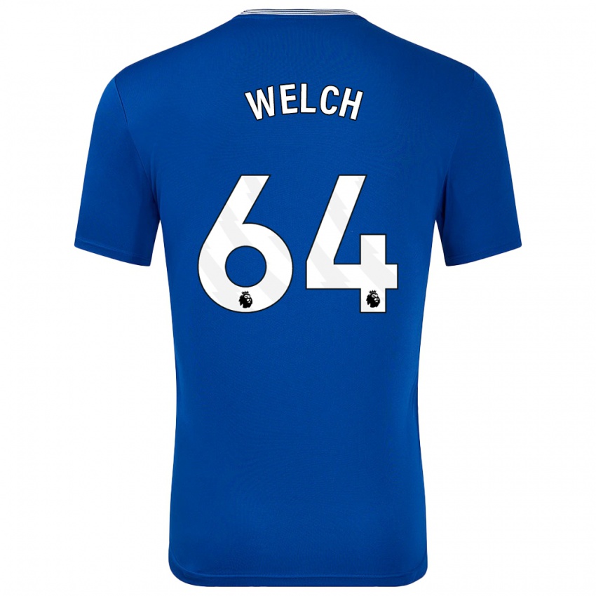 Børn Reece Welch #64 Blå Med Hjemmebane Spillertrøjer 2024/25 Trøje T-Shirt