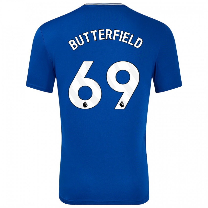 Børn Luke Butterfield #69 Blå Med Hjemmebane Spillertrøjer 2024/25 Trøje T-Shirt