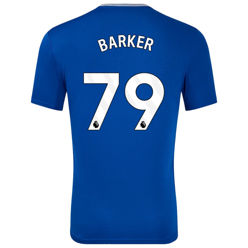 Børn Owen Barker #79 Blå Med Hjemmebane Spillertrøjer 2024/25 Trøje T-Shirt