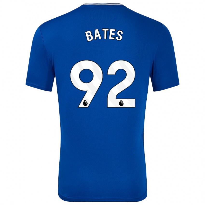 Børn Callum Bates #92 Blå Med Hjemmebane Spillertrøjer 2024/25 Trøje T-Shirt