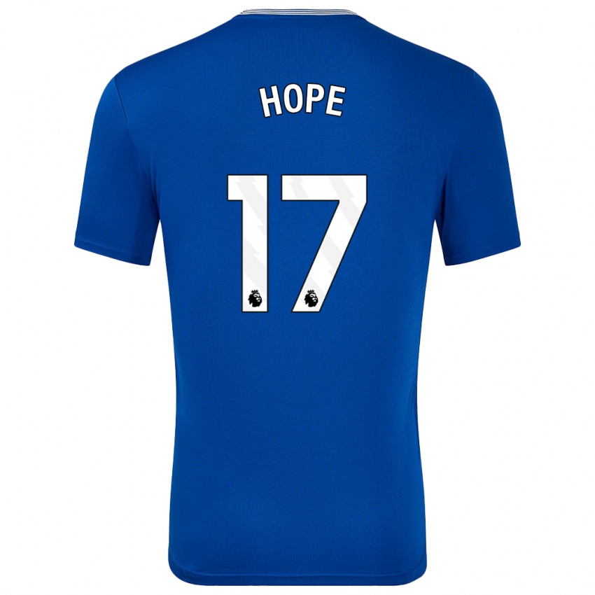 Børn Lucy Hope #17 Blå Med Hjemmebane Spillertrøjer 2024/25 Trøje T-Shirt