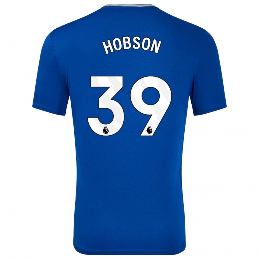 Børn Issy Hobson #39 Blå Med Hjemmebane Spillertrøjer 2024/25 Trøje T-Shirt