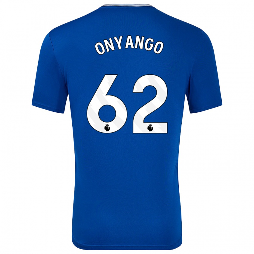 Børn Tyler Onyango #62 Blå Med Hjemmebane Spillertrøjer 2024/25 Trøje T-Shirt