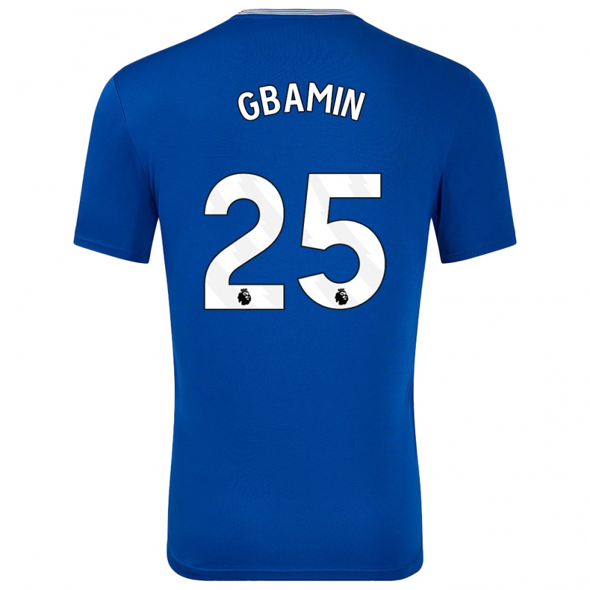 Børn Jean-Philippe Gbamin #25 Blå Med Hjemmebane Spillertrøjer 2024/25 Trøje T-Shirt