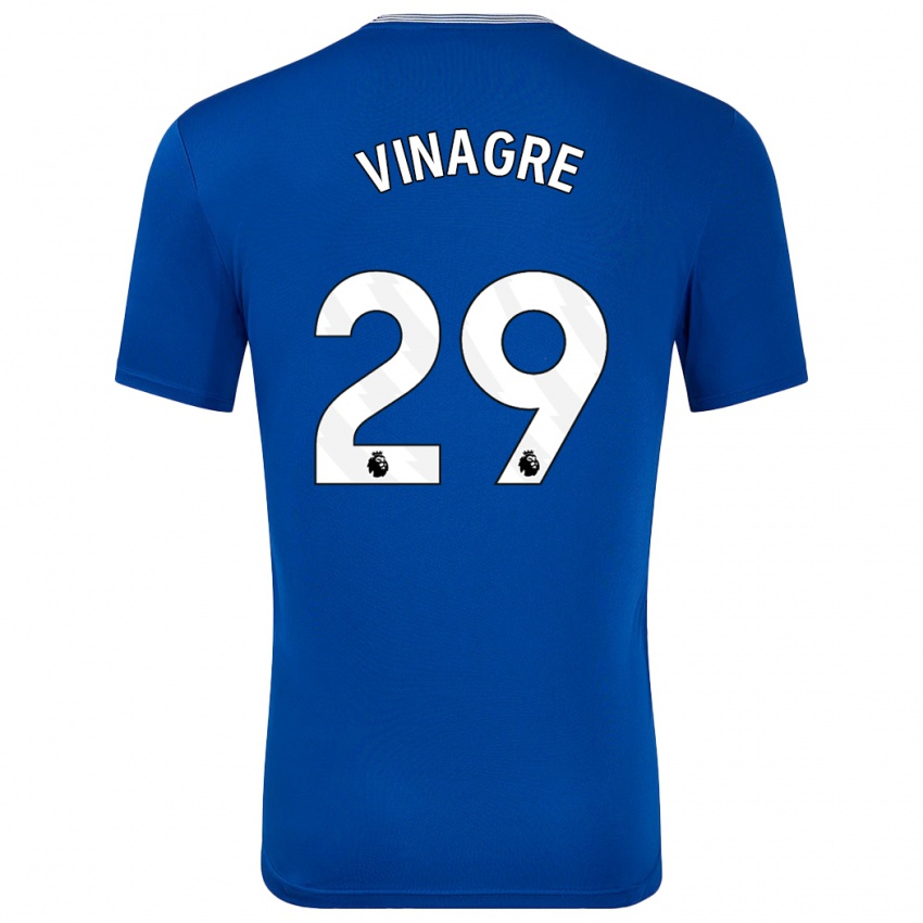 Børn Ruben Vinagre #29 Blå Med Hjemmebane Spillertrøjer 2024/25 Trøje T-Shirt