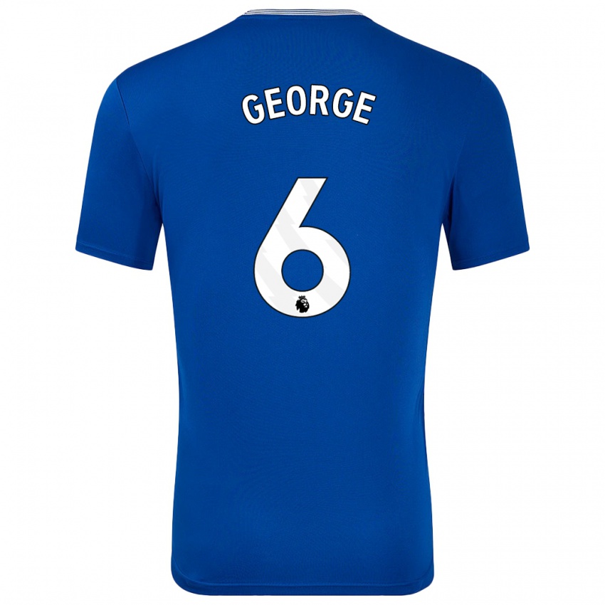 Børn Gabrielle George #6 Blå Med Hjemmebane Spillertrøjer 2024/25 Trøje T-Shirt