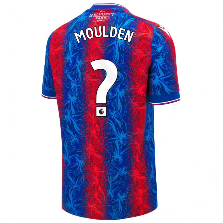 Børn Louie Moulden #0 Røde Blå Striber Hjemmebane Spillertrøjer 2024/25 Trøje T-Shirt