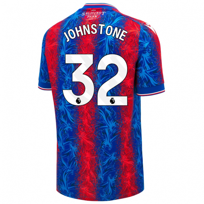 Børn Sam Johnstone #32 Røde Blå Striber Hjemmebane Spillertrøjer 2024/25 Trøje T-Shirt