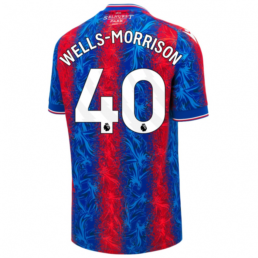 Børn Jack Wells-Morrison #40 Røde Blå Striber Hjemmebane Spillertrøjer 2024/25 Trøje T-Shirt