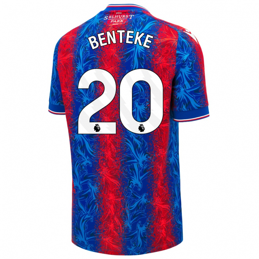 Børn Christian Benteke #20 Røde Blå Striber Hjemmebane Spillertrøjer 2024/25 Trøje T-Shirt