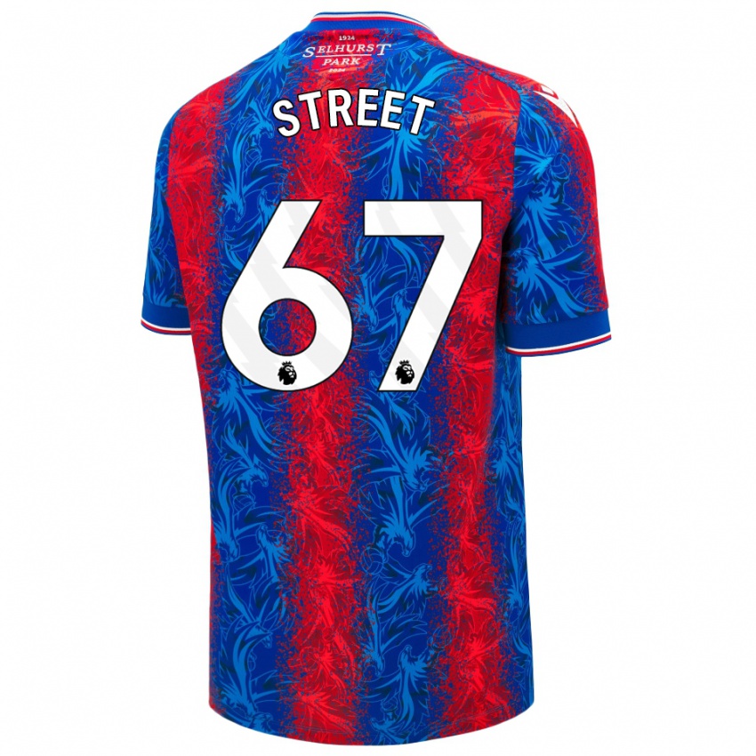 Børn Rob Street #67 Røde Blå Striber Hjemmebane Spillertrøjer 2024/25 Trøje T-Shirt