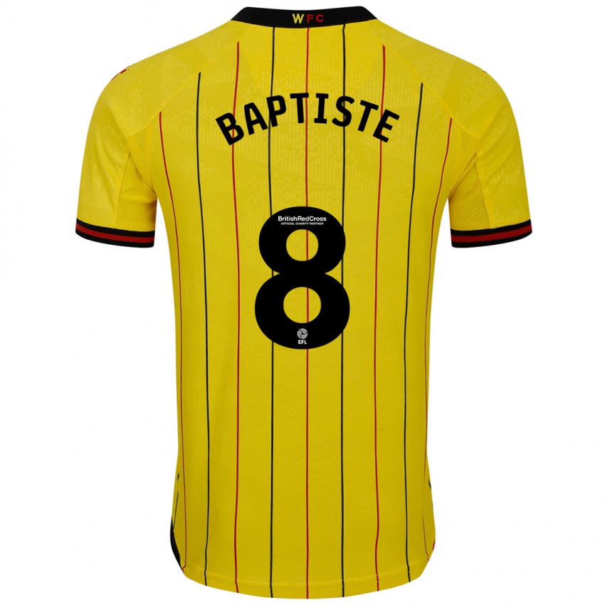 Børn Bianca Baptiste #8 Gul Sort Hjemmebane Spillertrøjer 2024/25 Trøje T-Shirt