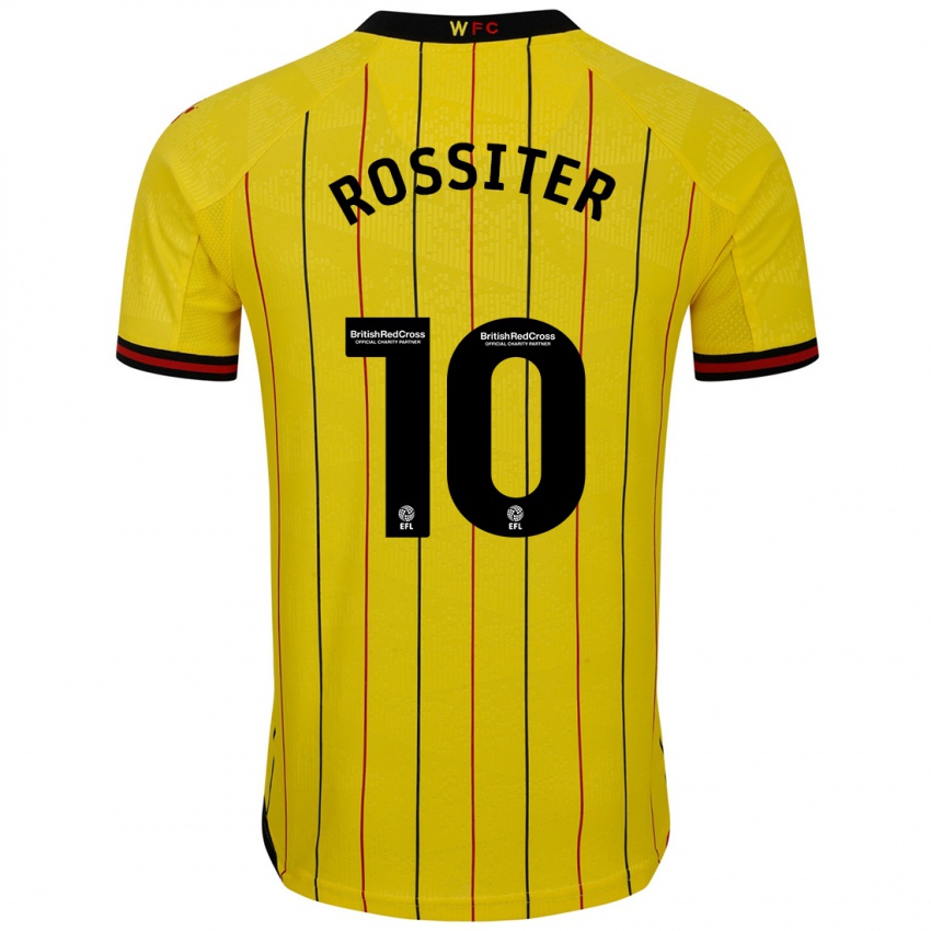 Børn Annie Rossiter #10 Gul Sort Hjemmebane Spillertrøjer 2024/25 Trøje T-Shirt