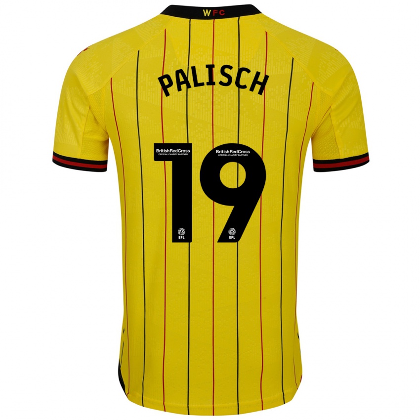 Børn Alli Palisch #19 Gul Sort Hjemmebane Spillertrøjer 2024/25 Trøje T-Shirt