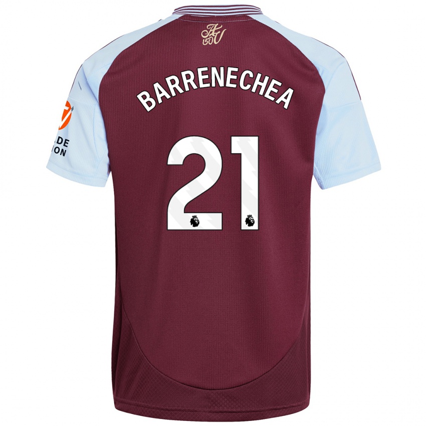 Børn Enzo Barrenechea #21 Burgund Himmelblå Hjemmebane Spillertrøjer 2024/25 Trøje T-Shirt