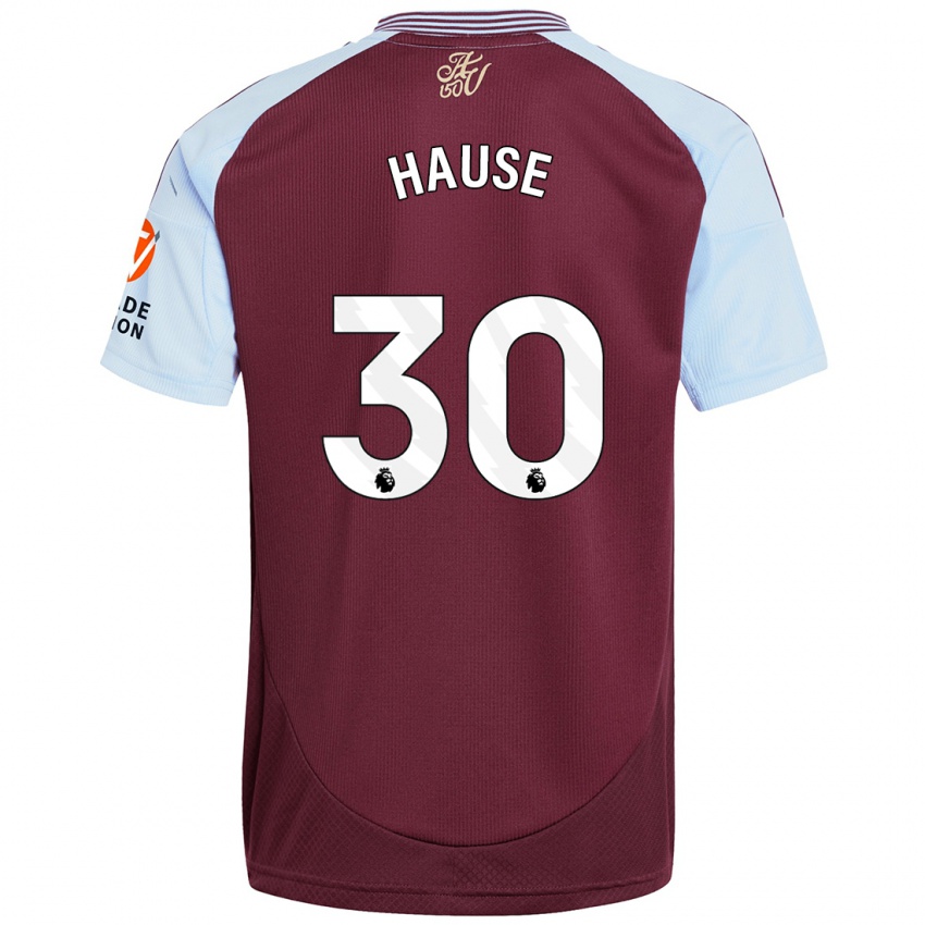 Børn Kortney Hause #30 Burgund Himmelblå Hjemmebane Spillertrøjer 2024/25 Trøje T-Shirt