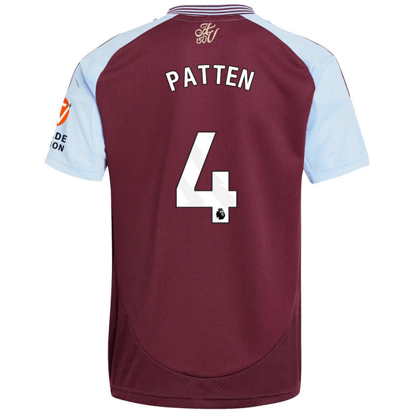 Børn Anna Patten #4 Burgund Himmelblå Hjemmebane Spillertrøjer 2024/25 Trøje T-Shirt