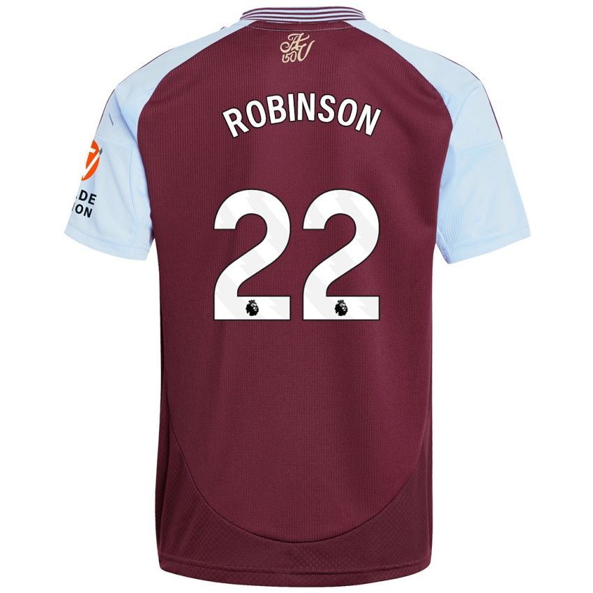 Børn Katie Robinson #22 Burgund Himmelblå Hjemmebane Spillertrøjer 2024/25 Trøje T-Shirt