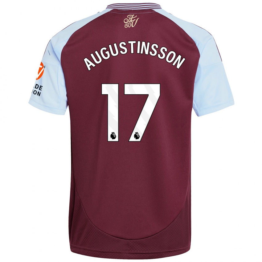 Børn Ludwig Augustinsson #17 Burgund Himmelblå Hjemmebane Spillertrøjer 2024/25 Trøje T-Shirt