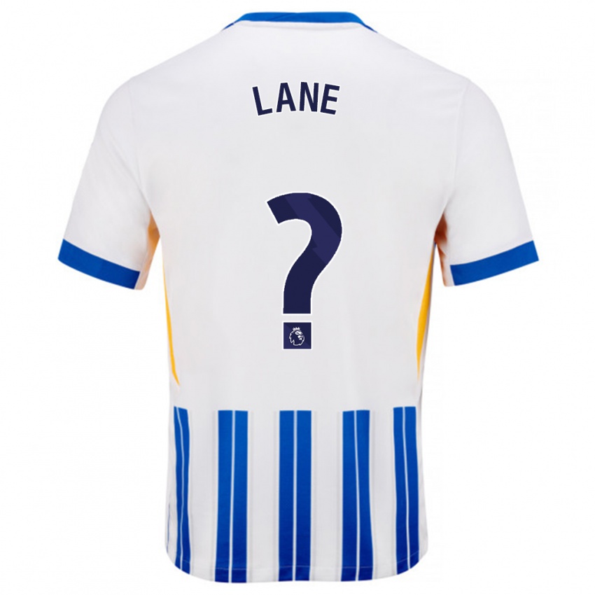 Børn Darius Lane #0 Hvide Blå Nålestriber Hjemmebane Spillertrøjer 2024/25 Trøje T-Shirt