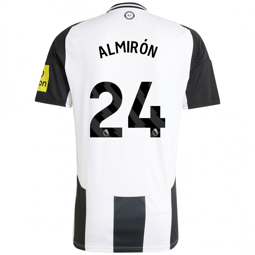 Børn Miguel Almirón #24 Hvid Sort Hjemmebane Spillertrøjer 2024/25 Trøje T-Shirt