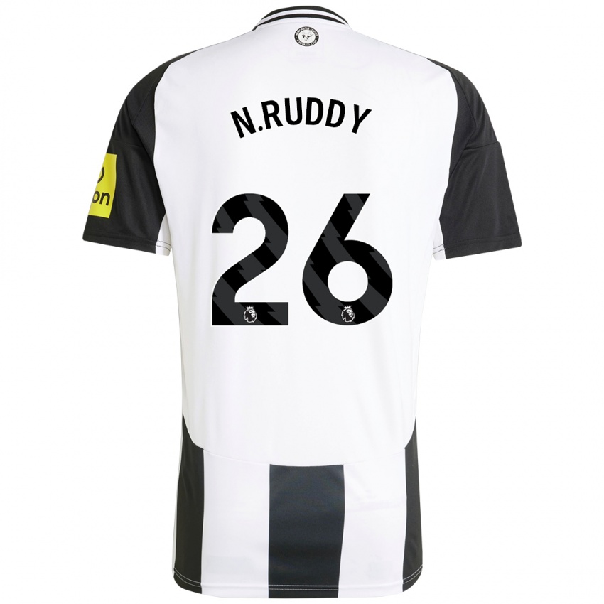 Børn John Ruddy #26 Hvid Sort Hjemmebane Spillertrøjer 2024/25 Trøje T-Shirt