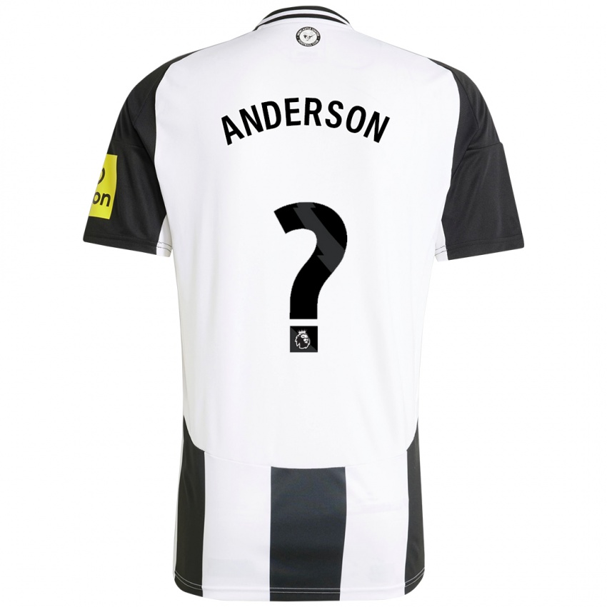 Børn Will Anderson #0 Hvid Sort Hjemmebane Spillertrøjer 2024/25 Trøje T-Shirt