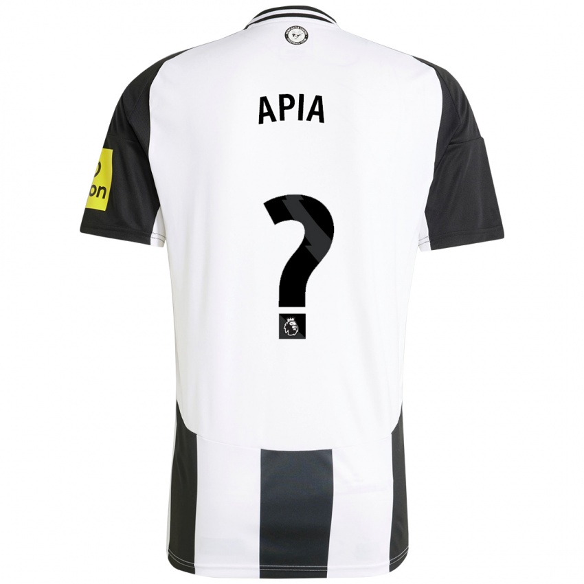 Børn Aaron Apia #0 Hvid Sort Hjemmebane Spillertrøjer 2024/25 Trøje T-Shirt