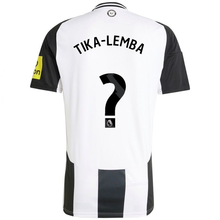 Børn Ezra Tika-Lemba #0 Hvid Sort Hjemmebane Spillertrøjer 2024/25 Trøje T-Shirt