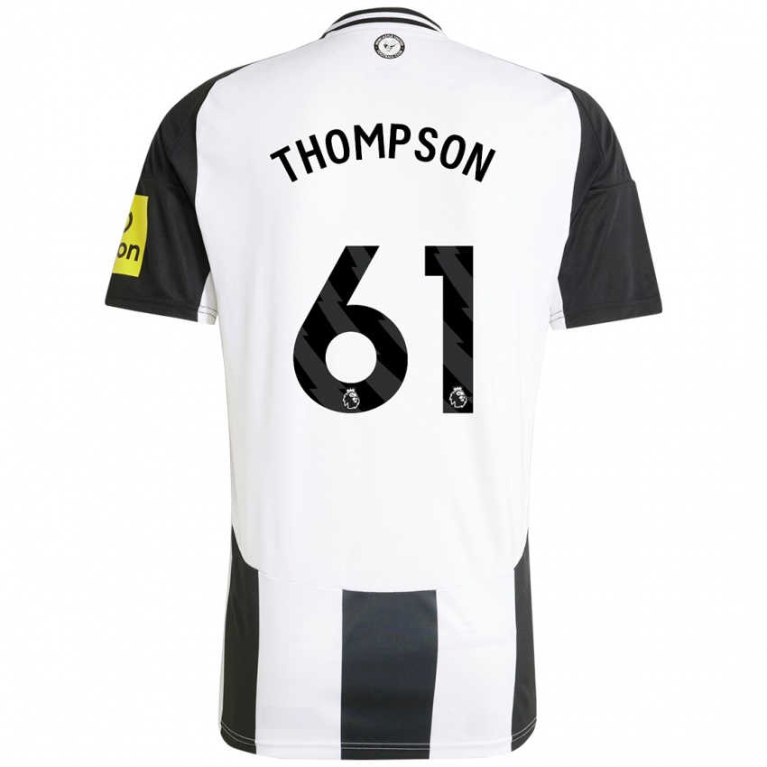 Børn Max Thompson #61 Hvid Sort Hjemmebane Spillertrøjer 2024/25 Trøje T-Shirt