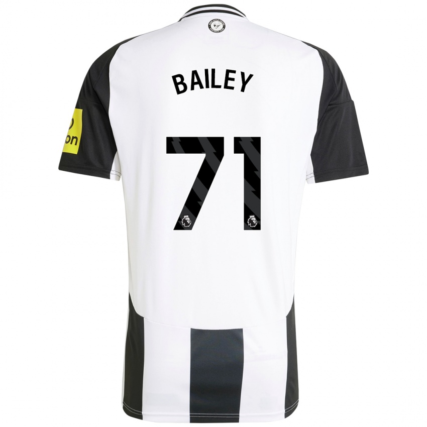 Børn Scott Bailey #71 Hvid Sort Hjemmebane Spillertrøjer 2024/25 Trøje T-Shirt