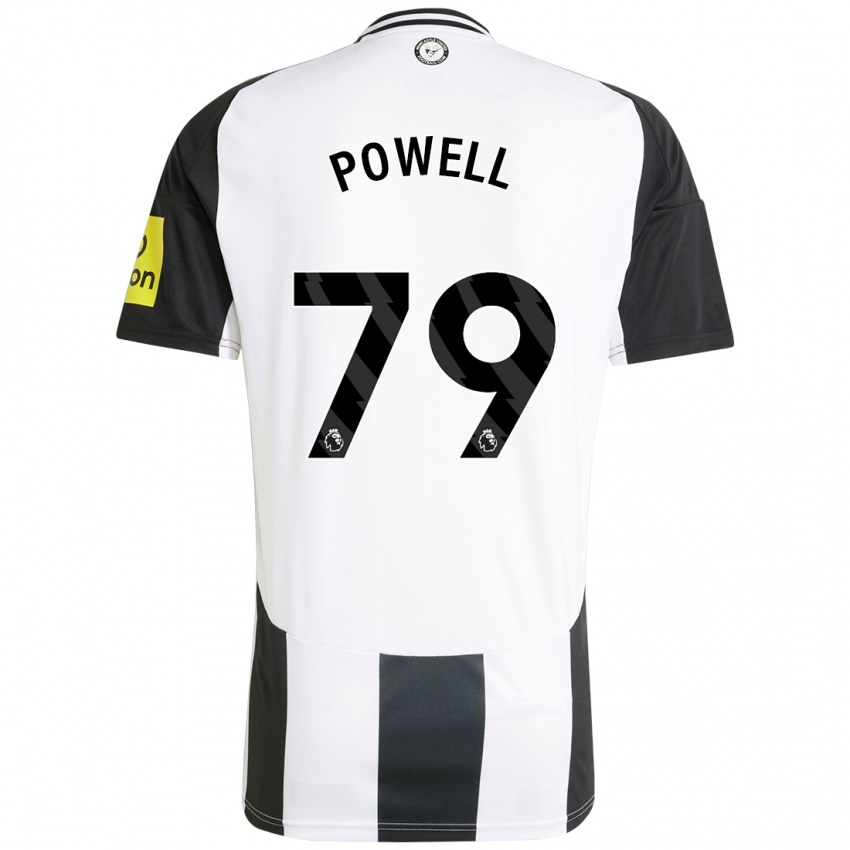 Børn Rory Powell #79 Hvid Sort Hjemmebane Spillertrøjer 2024/25 Trøje T-Shirt