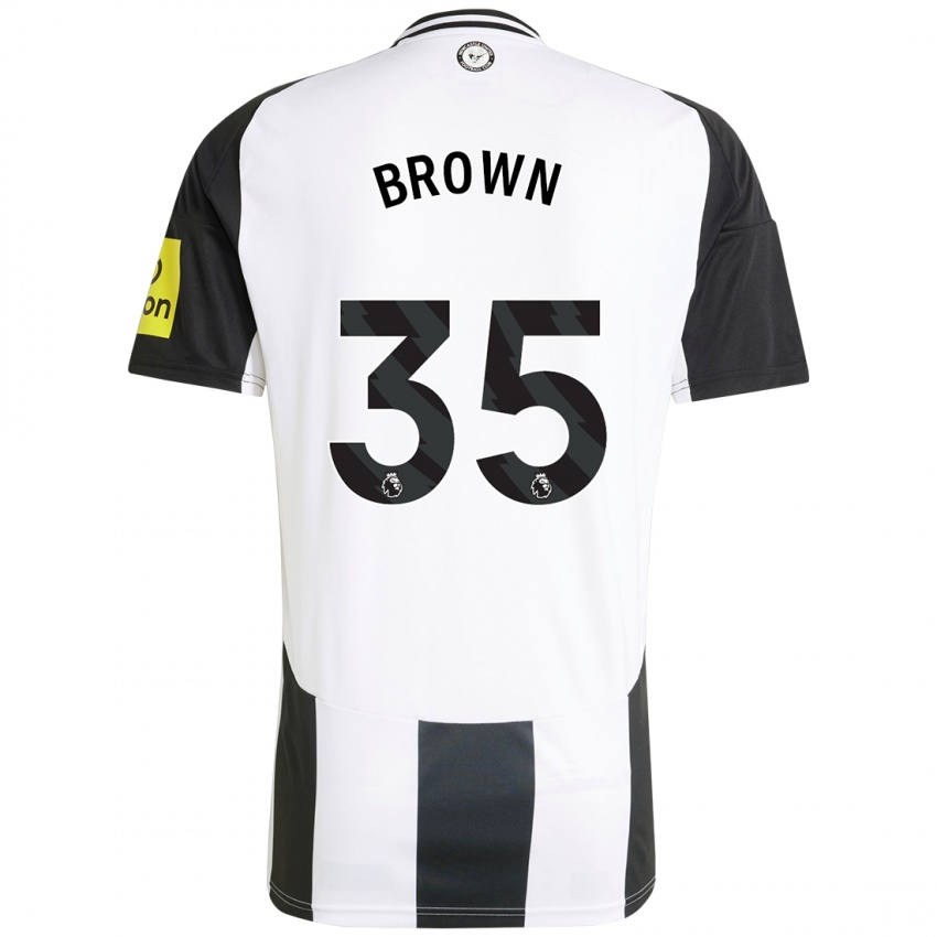 Børn Will Brown #35 Hvid Sort Hjemmebane Spillertrøjer 2024/25 Trøje T-Shirt