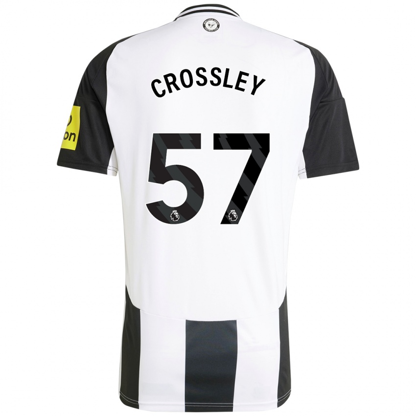 Børn Kyle Crossley #57 Hvid Sort Hjemmebane Spillertrøjer 2024/25 Trøje T-Shirt