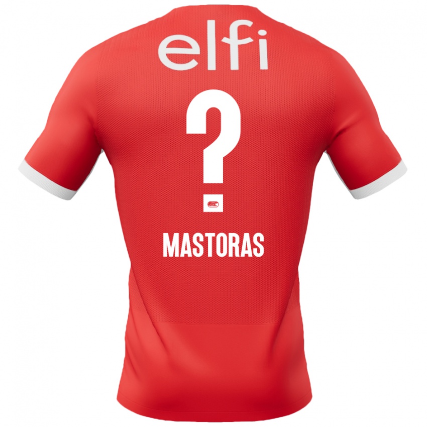 Børn Enoch Mastoras #0 Rød Hvid Hjemmebane Spillertrøjer 2024/25 Trøje T-Shirt