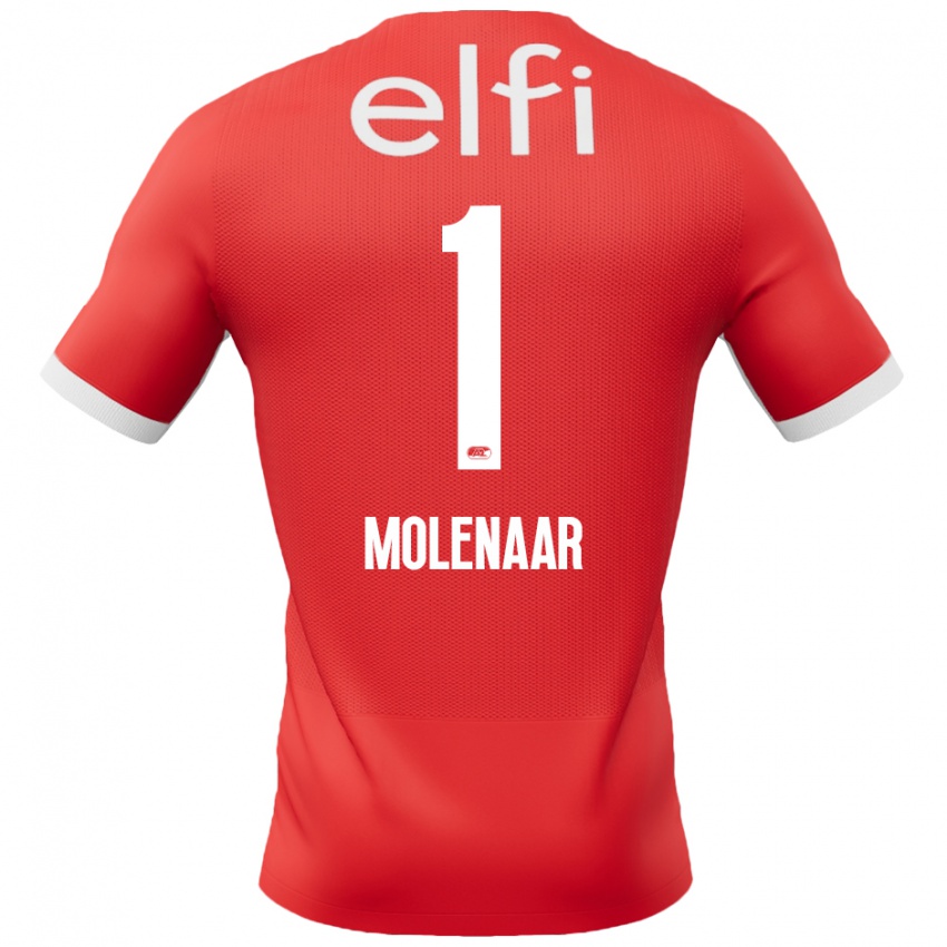 Børn Finn Molenaar #1 Rød Hvid Hjemmebane Spillertrøjer 2024/25 Trøje T-Shirt