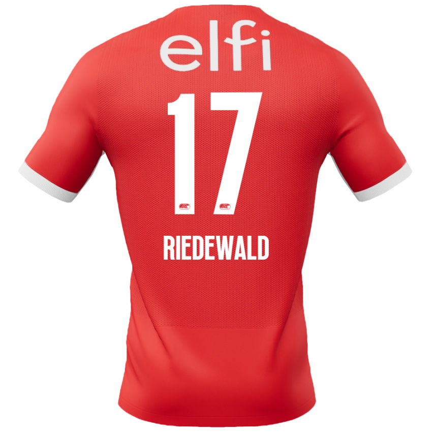 Børn Kenzo Riedewald #17 Rød Hvid Hjemmebane Spillertrøjer 2024/25 Trøje T-Shirt