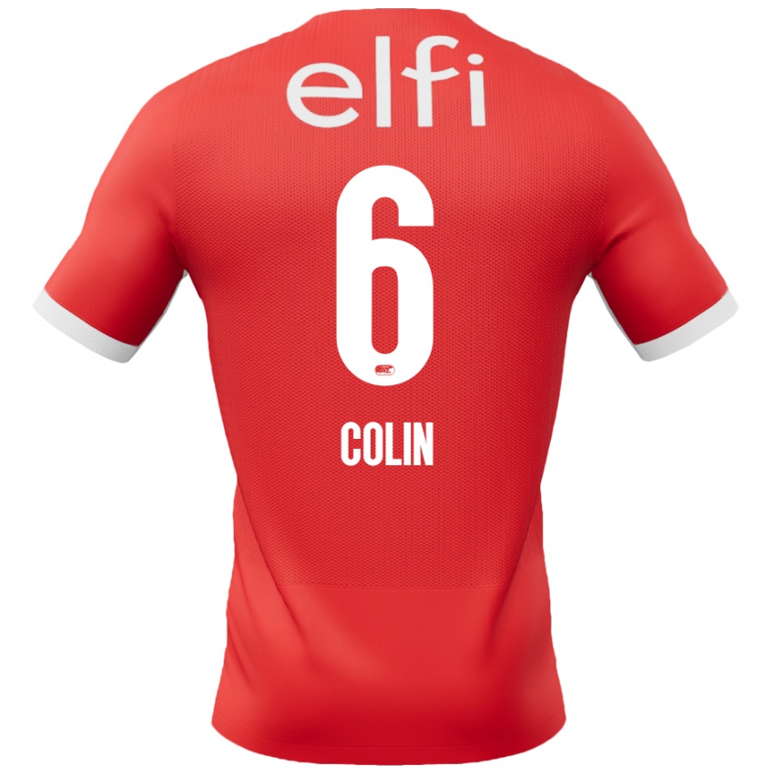 Børn Isa Colin #6 Rød Hvid Hjemmebane Spillertrøjer 2024/25 Trøje T-Shirt