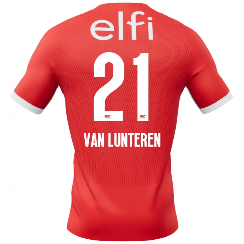 Børn Desiree Van Lunteren #21 Rød Hvid Hjemmebane Spillertrøjer 2024/25 Trøje T-Shirt